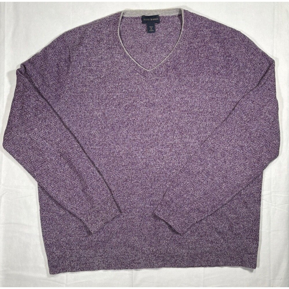 Scott Barber 100% Cashmere Sweater Men’s XL Purple